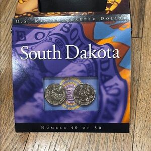 2006 South Dakota State Quarter Set - Double Coin Display PD
